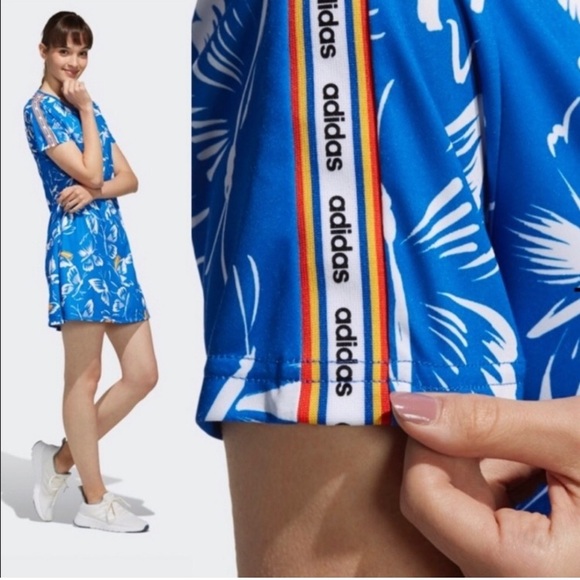 FARM Rio Dresses & Skirts - Farm Rio x Adidas Butterfly Blue Dress
